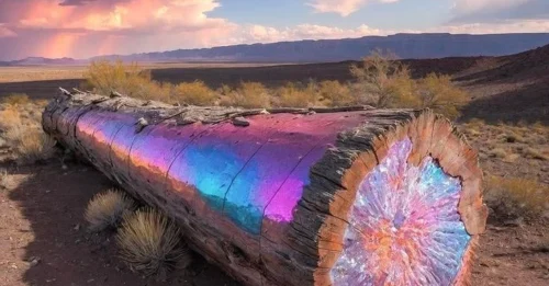 Discovery of 200-MILLION-YEAR 'MAGIC WOOD' glowing rainbow: Treasure driving scientists crazy to decode!