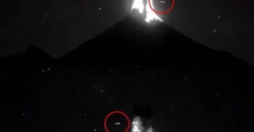Did a UFO trigger the Mexican volcano eruption? Conspiracy theorists say a mysterious ‘transporter craft’ was seen above the blast.