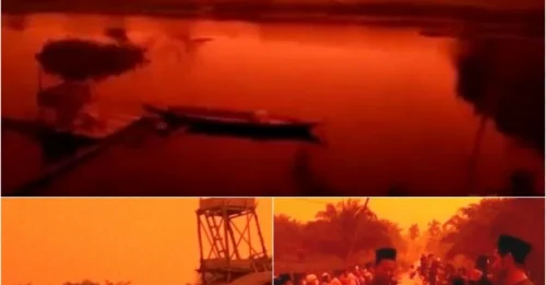 Illusion or Catastrophe? Indonesia 'Engulfed in Flames' Under Blood-Red Skies!