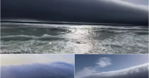 'SKY TSUNAMI' TERROR: Tourists Flee in Panic as Monster Black Cloud Engulfs Portugal Beach!