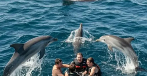 Marine Miracle: Dolphins Form Protective Circle for 40 Minutes to Save Swimmers From Great White!