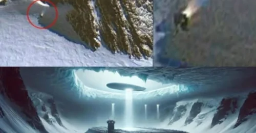 A mysterious object on Google Earth appears to beam light onto an Antarctic hill—fueling theories of a hidden alien base.