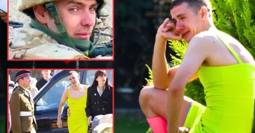 A PROMISE KEPT: Heartbroken Soldier Wears Colorful Dress to Fallen Comrade's Funeral - The Tear-Jerking Story Behind Their Pact!