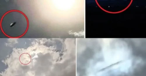 During the total solar eclipse, three ‘flying saucers’ were captured on camera—fueling theories of UFOs hiding in plain sight.