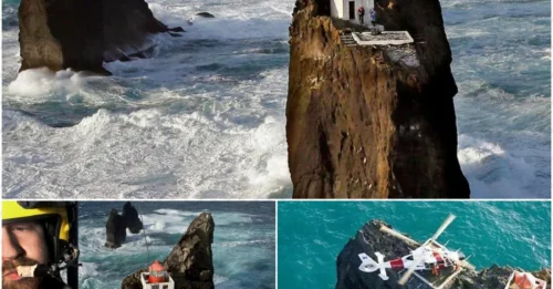 This Lighthouse Defies Death – Perched on a Volcanic Rock in Iceland’s Killer Waves!