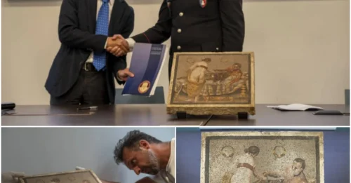 NAZI CAPTAIN’S SECRET LOOT UNCOVERED: The Forbidden Erotic Mosaic That Sparked an 80-Year Mystery Is Back in Pompeii!