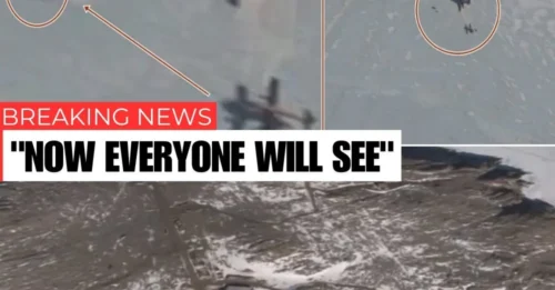 Two airplanes circling a flying saucer in the sky Were Excavated Using Google Earth in Antarctica