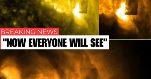 MYSTERY IN THE COSMOS: Earth-Sized Rectangular Spacecraft Spotted Hovering Above the Sun