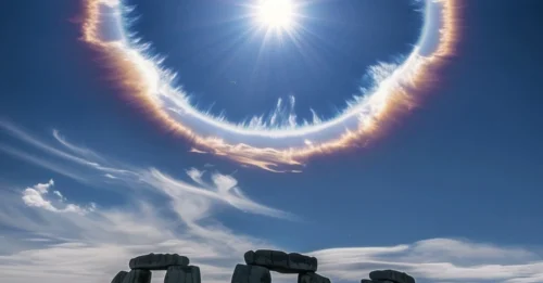 CELESTIAL MIRACLE: Ultra-Rare Solar Halo Appears Over Stonehenge - Is This an Ancient Sign?