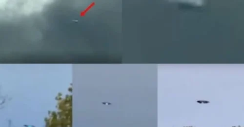 A cigar-shaped UFO spotted near Asheville’s Chimney Rock sparks conspiracy theories, with witnesses claiming it hovered silently before vanishing instantly.