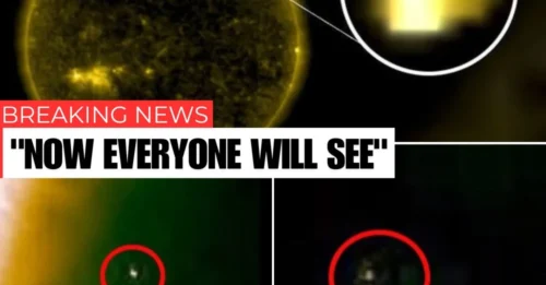 Strange crafts linger near the Sun’s surface, fueling eerie claims that alien forces may be controlling our star.