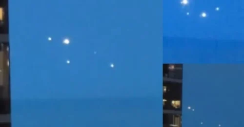 A fleet of glowing UFOs hovered over Lake Michigan, sparking wild theories of an alien base hidden deep beneath the waves.
