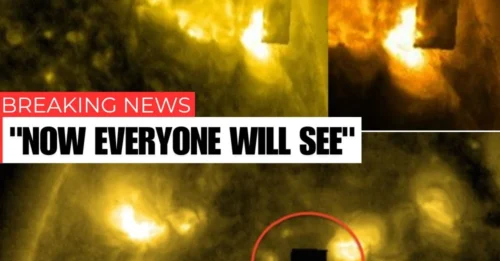 MYSTERY IN THE COSMOS: Earth-Sized Rectangular Spacecraft Spotted Hovering Above the Sun
