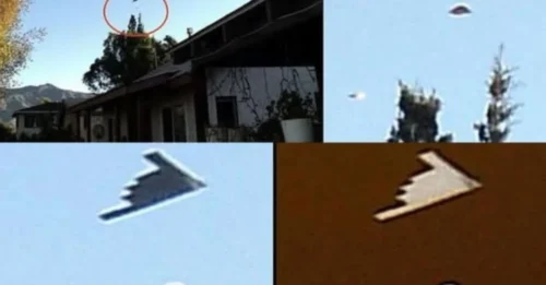 A B-2 Spirit Stealth was reportedly accompanied by two UFOs above Glendale, California—silent, glowing crafts trailing close before vanishing without explanation.