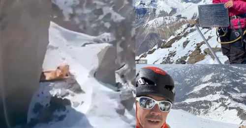 Fears that Russian climber is dead despite attempted rescue mission after she was stranded 22,000ft up mountain with broken leg for TEN days