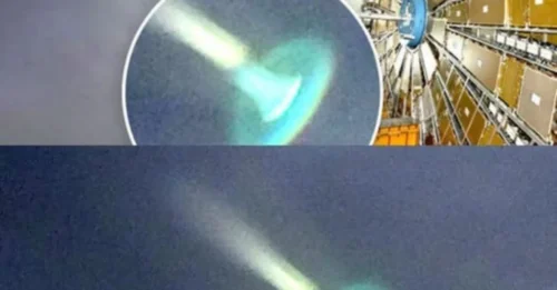 A glowing turquoise light hovered silently over Holland—its shape eerily perfect, its origin a chilling mystery.