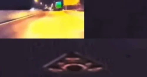 A clear dashcam recording revealed a fast-moving UFO—its rotating lights sparking debate over whether it’s a classified craft or alien presence.