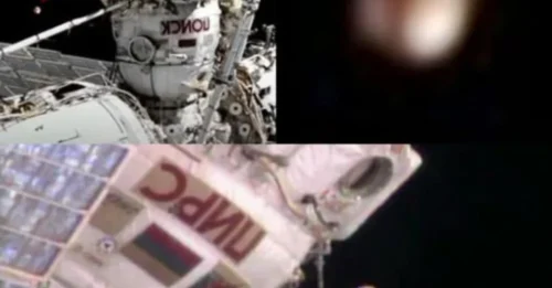 As the UFO hovered near the ISS, conspiracy theorists warned—this wasn’t coincidence, but contact NASA’s been hiding all along.
