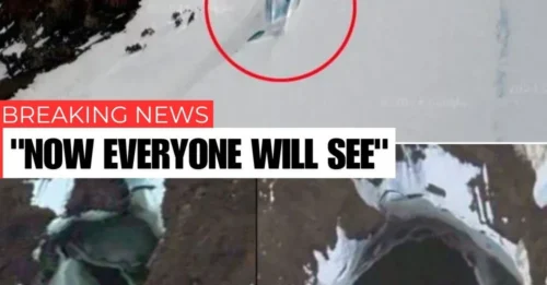 A strange ‘doorway’ carved into Antarctic ice on Google Maps has sparked wild theories of secret bases and ancient civilizations.