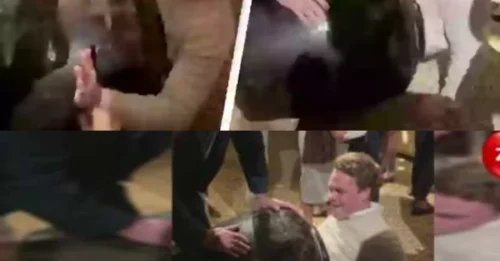 The party ended in chaos after an attempt to pull someone out of a unique jar.