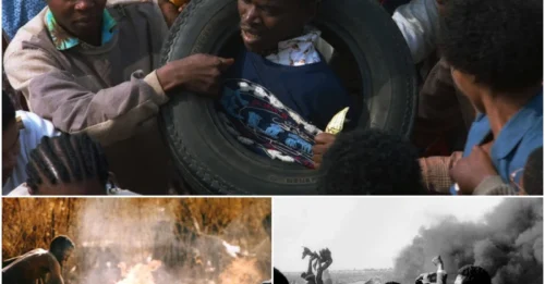 THE SMELL OF BURNING RUBBER AND FEAR: How a Tire Transformed into the Ultimate Tool of Punishment in a Divided South Africa.
