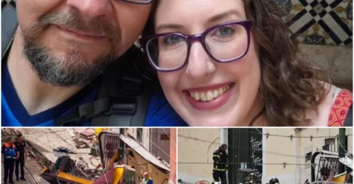 LISBON NIGHTMARE: Chilling Final Photo Emerges of British couple killed in Lisbon funicular pictured smiling together before tragedy