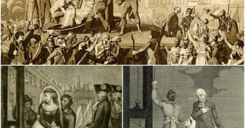 THE FINAL HUMILIATION: Marie Antoinette's Severed Head is Displayed to a Roaring Crowd—A Brutal End Designed to Crush the Very Idea of a Queen.