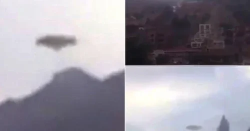 Can't believe my eyes! This unidentified flying object (UFO) is 10 times the size of a football field – and it was right above us!