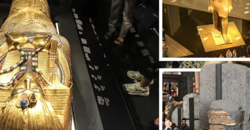 Displaying the 'Cursed' Coffin of King Tut: The World's Largest Museum Finally Opens with Dazzling Rooms of Ancient Gold to Challenge You.