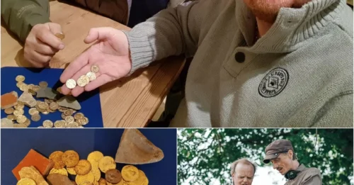 Unlucky treasure hunters dug up a trove of ancient Roman gold buried in a clay pot only to learn that they were fakes buried for the hit BBC show