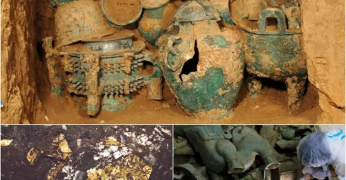 Stunning 3,000-year-old gold treasure and bronze ‘Big Mouth’ statue are among more than 500 artifacts unearthed by archaeologists