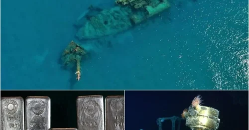 Sunken treasure chest: The ship carrying 240 tons of silver worth £155 million is still on board after 70 years of sinking to the bottom of the ocean