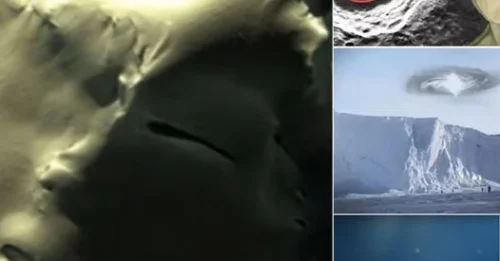 Scientists found a mysterious alien face hidden beneath the ice. What secrets lie below the surface