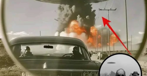 Shocking: Men in black collect alien corpses after UFO collision event
