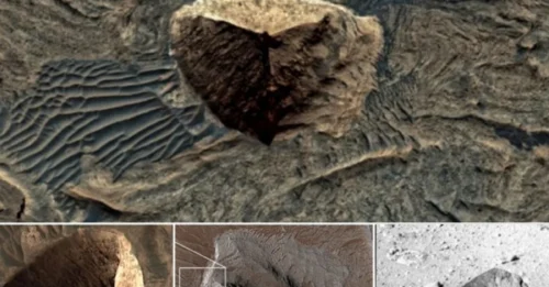 On Mars, scientists discovered a three-sided pyramid