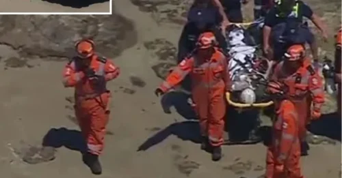 Turista de 25 años se lanza desde 20 pies desde una cornisa empinada en un acantilado, lo que provoca una tensa misión de rescate.