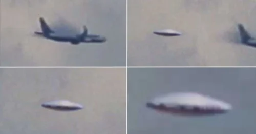 A HORRIFYING JOURNEY AT 10,000M ALTITUDE: A UFO Appears Like Science Fiction Right Beside the Plane's Wing