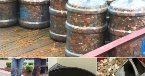 After 45 years of collecting lost coins and accumulating every single penny, the elderly man has astonished the bank with the 