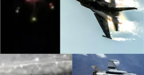SHOCKING REVELATION: UFO crashes into US Air Force F-16 fighter jet, causing serious damage.
