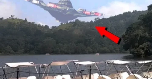 Experience the Real UFO Video: Unveiling the UFO Sighting Over the Lake Caught on Visitor Camera