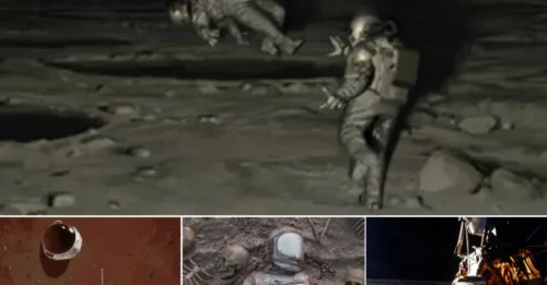 An alien monster attacked an astronaut