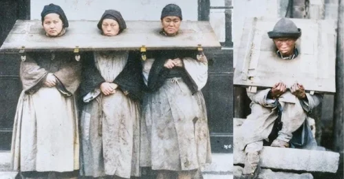 The Method of PUBLIC EXECUTION by the World’s Strangest CANGUE: The Infamous and Controversial Mechanism of the Cangue – Asia’s Slow-Motion Public Punishment Device That Shocked Entire Communities 7