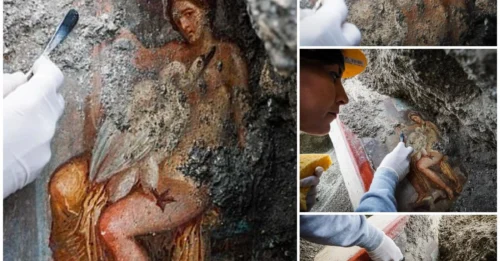 SHOCKINGLY Stunning watercolor fresco miraculously discovered in the ancient ruins of Pompeii beneath a 2,000-year-old layer of volcanic ash – A Hidden Masterpiece Frozen in Time