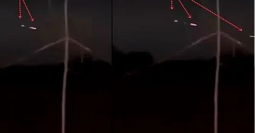 EXCLUSIVE: Car-sized drones spotted in secret tests—sparking wild theories that epic aerial battles with alien tech are already underway.