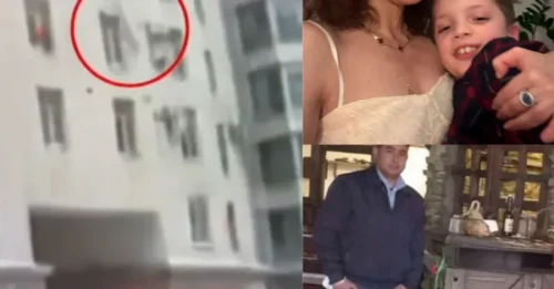 HÉROE DE ALTA ALTURA: Increíble momento en el que un limpiador de reacción rápida atrapa a un niño de 7 años después de que cayera desde 24 metros mientras jugaba en el alféizar de una ventana del séptimo piso.