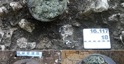 Swiss Metal Detectorist Uncovers Impressive Hoard of 1,290 4th Century Roman Coins in a Discovery That Stunned Local Archaeologists!