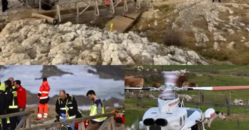 TRAGEDIA EN LA PLAYA! Cinco muertos tras el derrumbe de una pasarela de madera en un sendero costero en España, donde los caminantes cayeron sobre las rocas y uno sigue desaparecido.