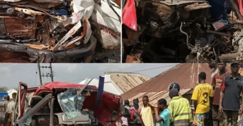 TRAGEDIA RASGANTE: Al menos 16 muertos al chocar una ambulancia y un autobús repleto de pasajeros en un horroroso choque frontal
