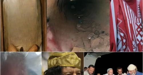 OPENING THE NON-EXISTENT COFFIN of Libya's Dictator: The HORRIFYING FINAL Journey of Colonel Gaddafi's Corpse From the DRAINAGE PIPE
