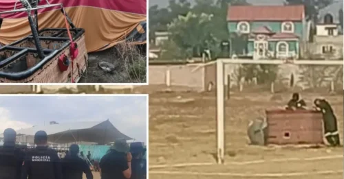 EL HORROR DE LOS GLOBOS! Dos turistas británicos resultaron heridos en un accidente de globo aerostático después de que el piloto perdiera el control en pleno vuelo y se estrellara contra un campo de fútbol.
